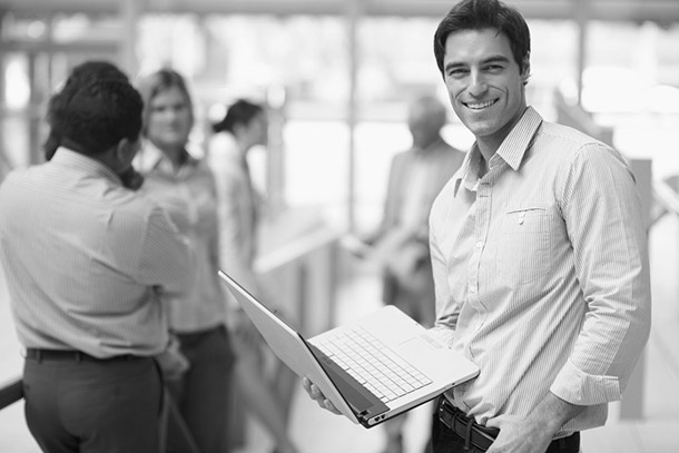 Business Man with the Laptop Business Man with the Laptop